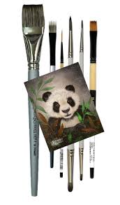 panda bear 6pc brush set
