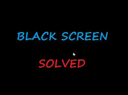 black screen with cursor in windows 8