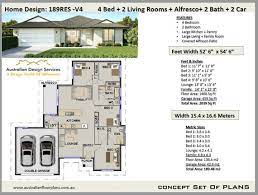 Bedroom House Plan 4 Bed 2 Bath Home