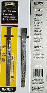 6 Stainless Steel Pocket Ruler 1 64 1 32 Scales Decimal Conversion Chart Rulers 38728320360 Ebay