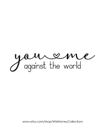 Check spelling or type a new query. You Me Against The World Printable Wall Decor 5 Sizes Home Decor Farmhouse Sign Bedroom Wall Art Wedding Gift Instant Download Wall Art Quotes Wall Art Quotes Bedroom Wall Decor Quotes