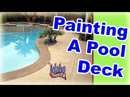 Concrete Pool Painted Pool Deck