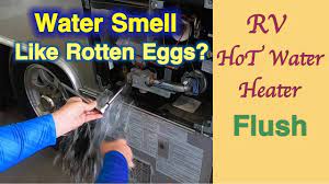 rv hot water heater flush get rid of