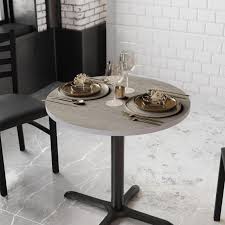 30 Round Reversible Table With Gray Or