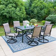 7pc Outdoor Dining Set With Padded