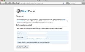 installing wordpress locally web