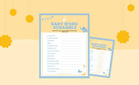 The bond between a parent and child is the primary bond, the foundation for the rest of the child's life. Free Printable Baby Shower Word Scramble Game Easy Fun