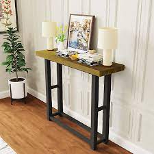 Wood Rectangle Console Table Narrow