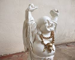 Large Vintage Laughing Buddha Statue
