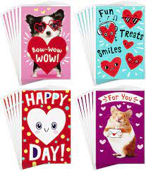 Valentine's day cards from zazzle 'roses are red, violets are blue, sugar is sweet, and so are you!' valentine's day is one of the most romantic days of the year. Amazon Com Hallmark Assorted Valentines Day Cards For Kids Happy Heart Day 24 Valentine S Day Cards With Envelopes Office Products