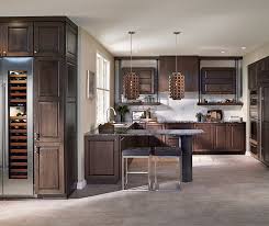 transitional kitchen with cherry