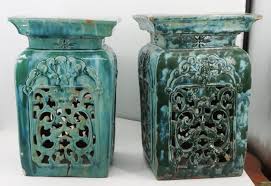 Chinese Celadon Reticulated Garden Seats