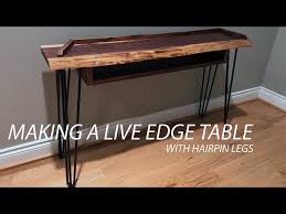 Live Edge Table With Hairpin Legs
