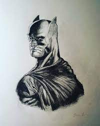 Love the way his ears have been drawn on his cowl by the artist. The Batman Drawing By Thomas Bosnes Saatchi Art