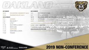 We look forward to having our utm eagles take the court in the future. Oakland Men S Basketball Announces 2019 Non Conference Schedule Oakland University Athletics