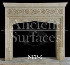 New Hand Carved Stone Fireplace Mantels