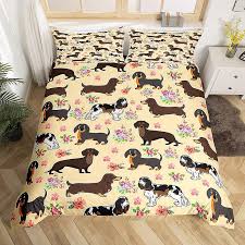 Sausage Dog King Queen Duvet Cover