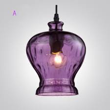 Romantic Purple Colored Glass Industrial Style Pendant Light Beautifulhalo Com