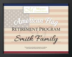 flag retirement program miguez