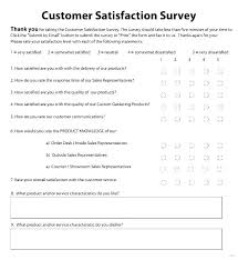 Customer Service Survey Template Free Printable Satisfaction