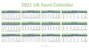 Calendars are blank and printable. 2021 Uk Excel Calendar Printable In 2021 Excel Calendar Printable Calendar Design Calendar Printables