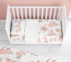 Cute Pink Puppy Dog Duvet Cover Or