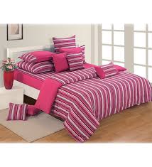 swayam pink striped bedsheet set
