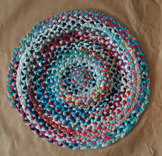 cotton braided rug round love