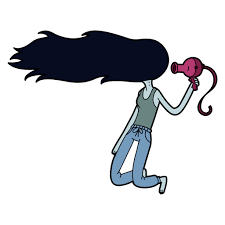 adventure time marceline and hair dryer