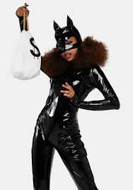 forplay vinyl catsuit burglar costume