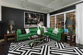 green and black living room photos