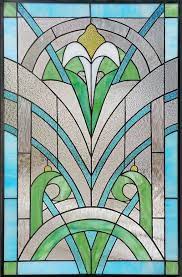 Art Deco Stained Glass Panel Glass