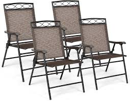 set of 4 patio folding chairs outdoor