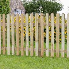 Round Top Picket Pale Fencing Panels