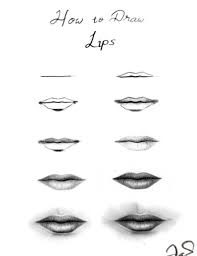step lip drawing tutorials