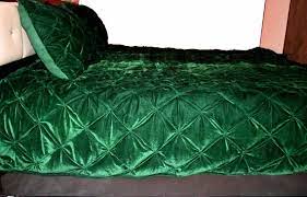 Emerald Green Velvet Quilt King Velvet