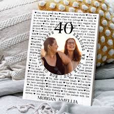 personalized 40th birthday gift for
