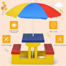 Costway Kids Picnic Table Set With