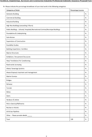 Building surveyor (unlimited) building surveyor (limited) Architects Engineers Surveyors Construction Industries Professional Indemnity Insurance Proposal Form Pdf Free Download