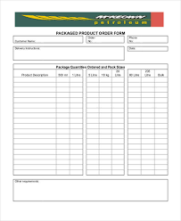 9 Product Order Templates Free Sample Example Format