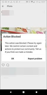 how to unblock action blocked on insram