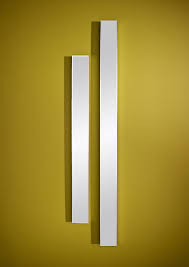 slim bevelled block wall mirror by