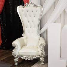 Check spelling or type a new query. High Back Royal Chair Silver Trim Spoil Me Rotten Party Event Rentals