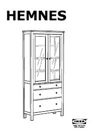 Hemnes Glass Door Cabinet With 3