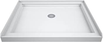 Check spelling or type a new query. Dreamline Slimline 32 In D X 32 In W X 2 3 4 In H Center Drain Single Threshold Shower Base In White Dlt 1132320 Amazon Com