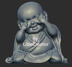 stl file baby buddha 3 designs 3d