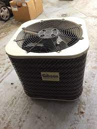 Each gibson home air conditioner is solidly built with a durable wire guard that protects the interior components. Gibson Central A C Unit Condenser Unit R22 Works Great J538a 024ka 24 000 Btu S 2 Ton 23 X 23 X 23 Variety Of Home Owners Business Owners Liquidation Hvac Parts Equipment