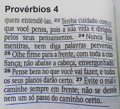 Resultado de imagem para biblia cuidado com o que você pensa