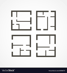 floor plan icons royalty free vector
