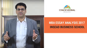 INSEAD   Admit   MBA INSEAD Essay Analysis        